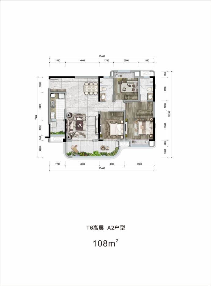 环球融创未来城--建面 108m²
