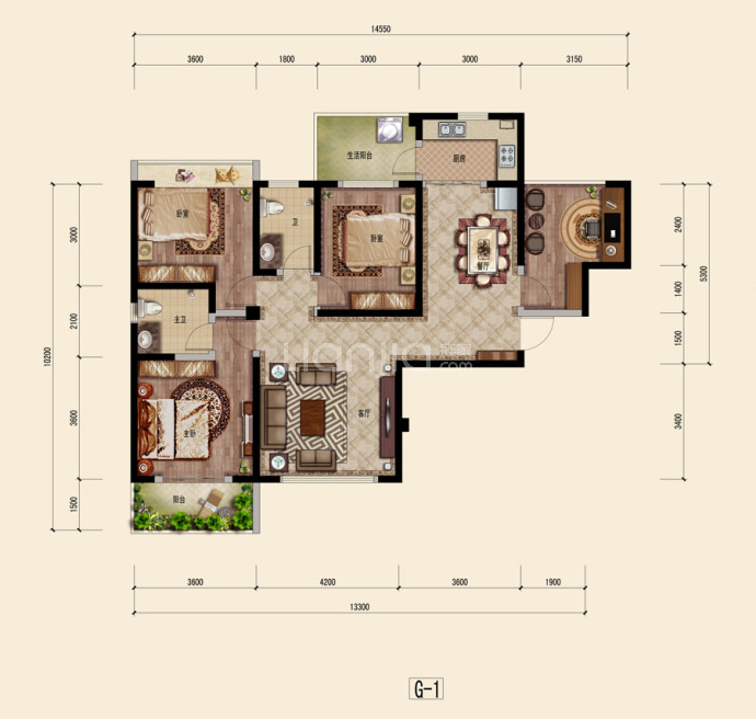 德丽首座--建面 128.65m²