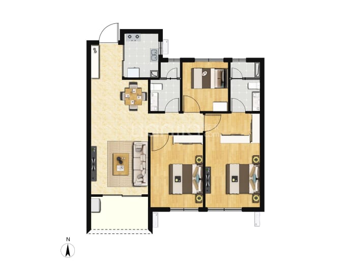 国贸江屿原--建面 89m²