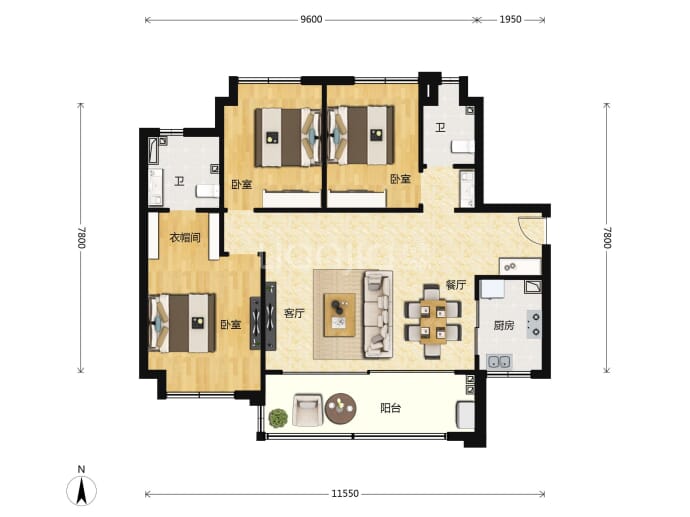 佳兆业香山熙园二期--建面 110m²