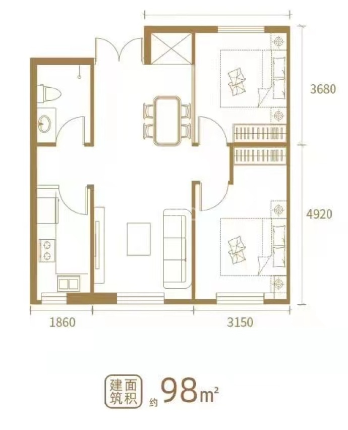 慧翔云溪--建面 98m²