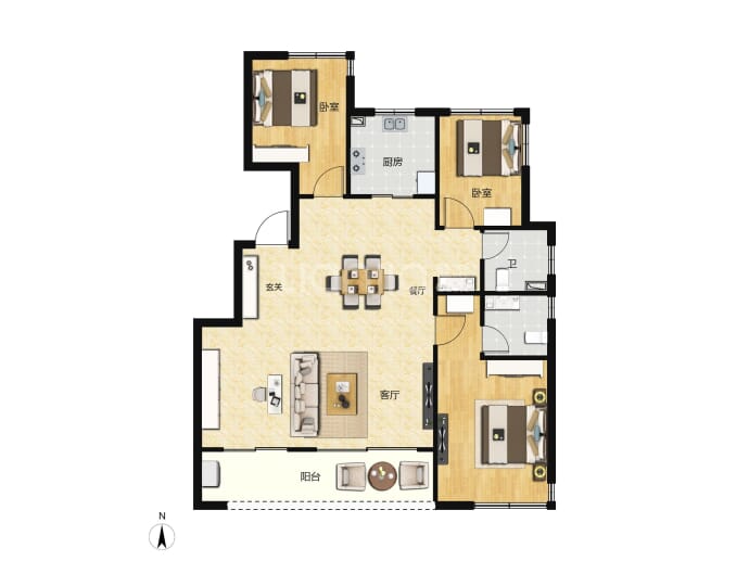朗臻中鸿府--建面 108m²