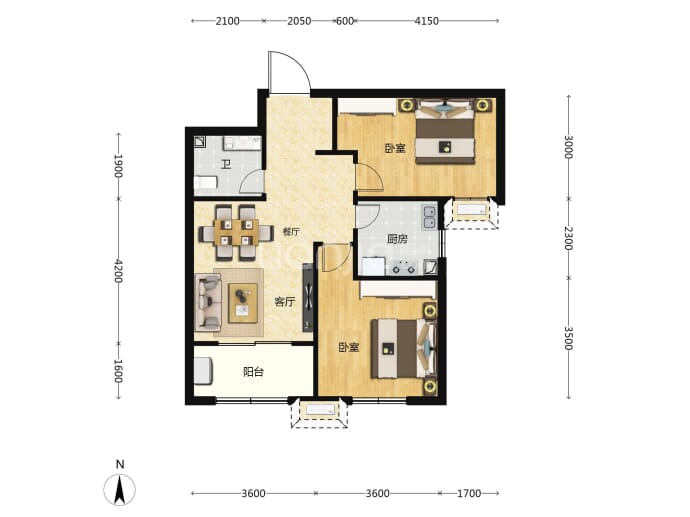 明湖·壹品--建面 88.7m²