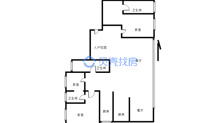 铁投三江国际 4室2厅 东南-户型图