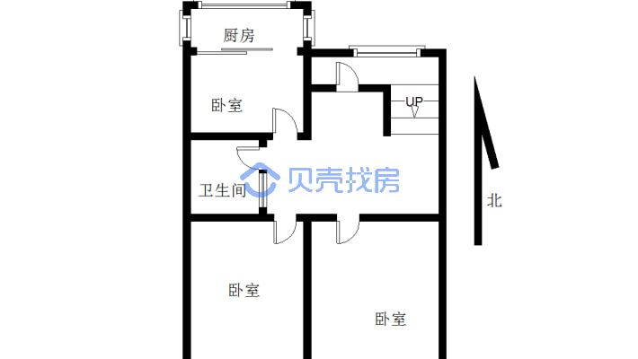 房屋南北通透，格局方正 铁路医院东侧 采光好-户型图