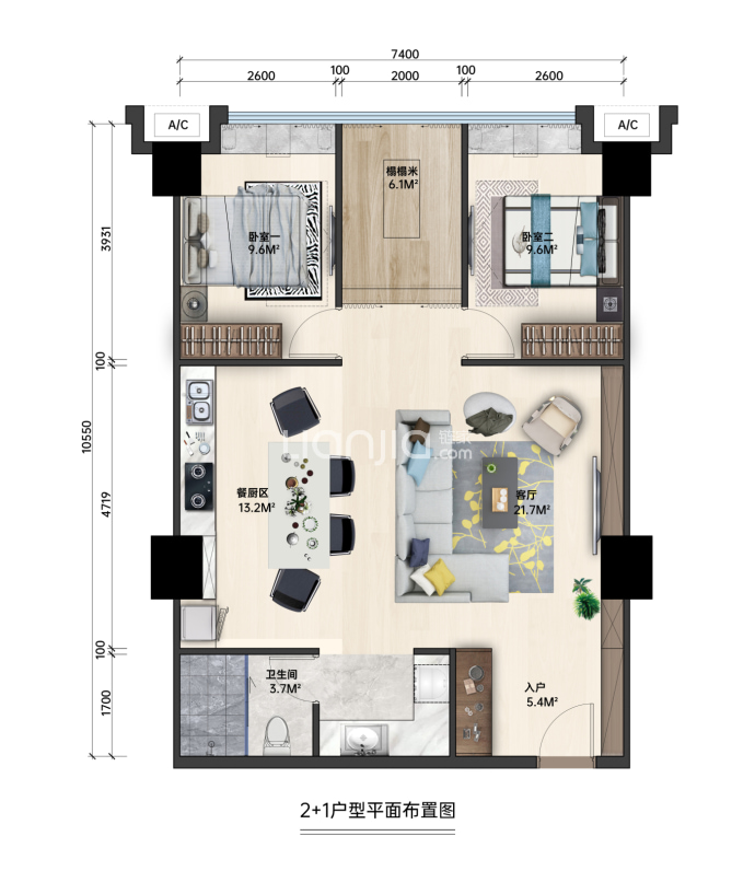 明月豪庭--建面 109m²