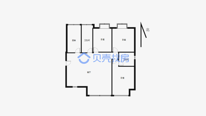 南湖广场锦江国际鸿瑞豪庭151平米四室两厅双卫-户型图