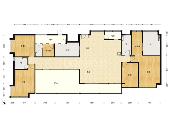 蒲葵之梦天心--建面 276.89m²