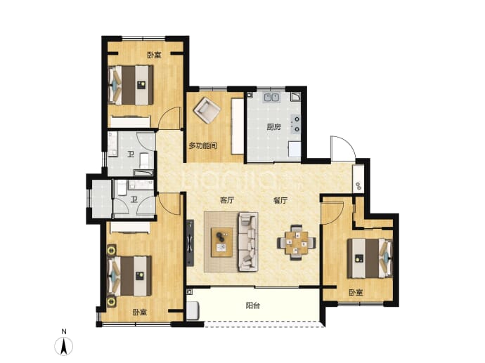 上江南璟荟名庭--建面 125m²