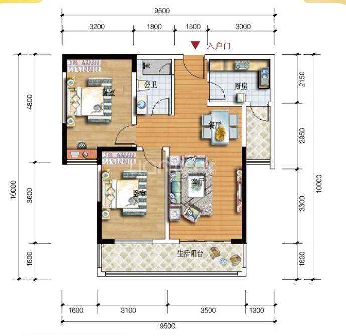 俊都大城--建面 86m²