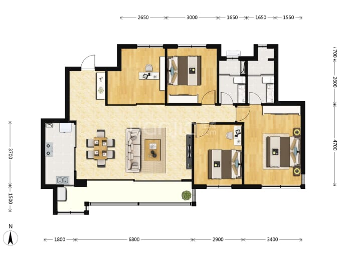 建发华润缦云--建面 125m²