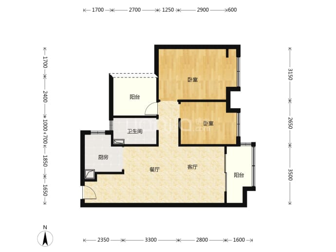 实地蔷薇花园--建面 79m²