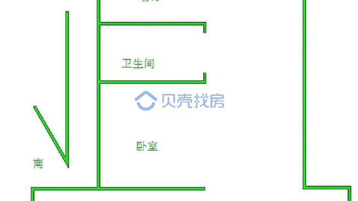 博鑫青年城A区 1室1厅 南-户型图