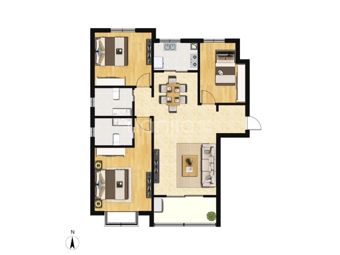 学府花园二期--建面 135.96m²