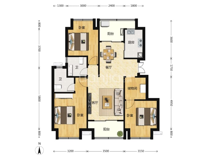 康田星樾--建面 94.41m²