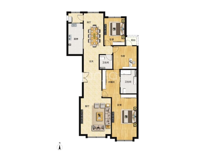 首开璞瑅隐园--建面 203m²