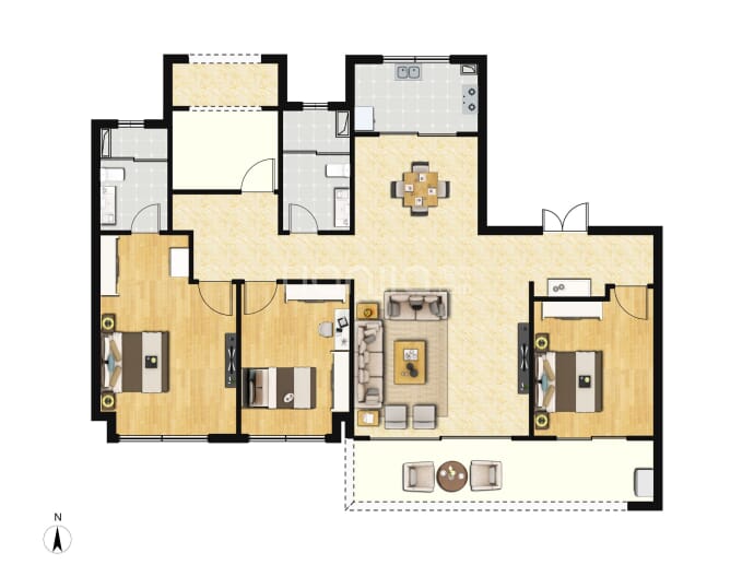 恒伟·君樾洋湖--建面 152m²