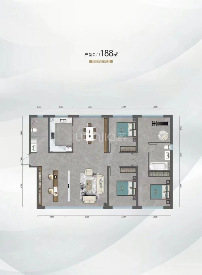 金港湾--建面 188m²