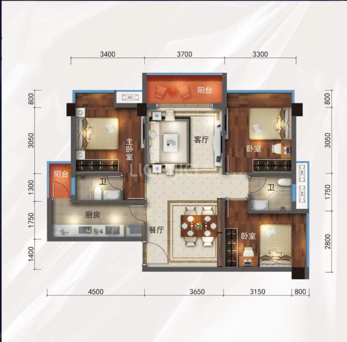 江宁大厦--建面 106m²