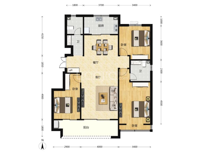 沂州樾府北区--建面 131m²