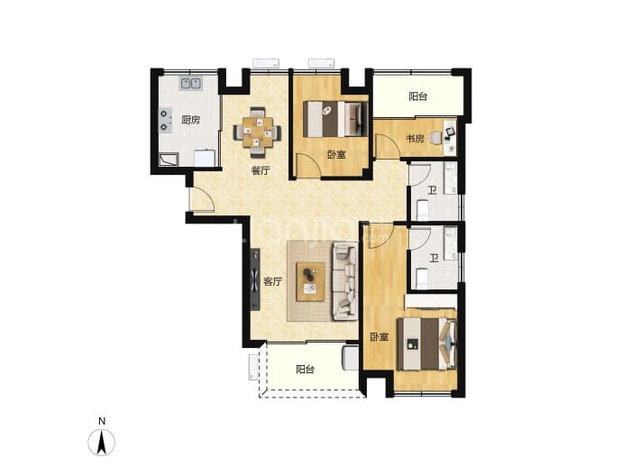 励欧玖颂西湖--建面 92m²