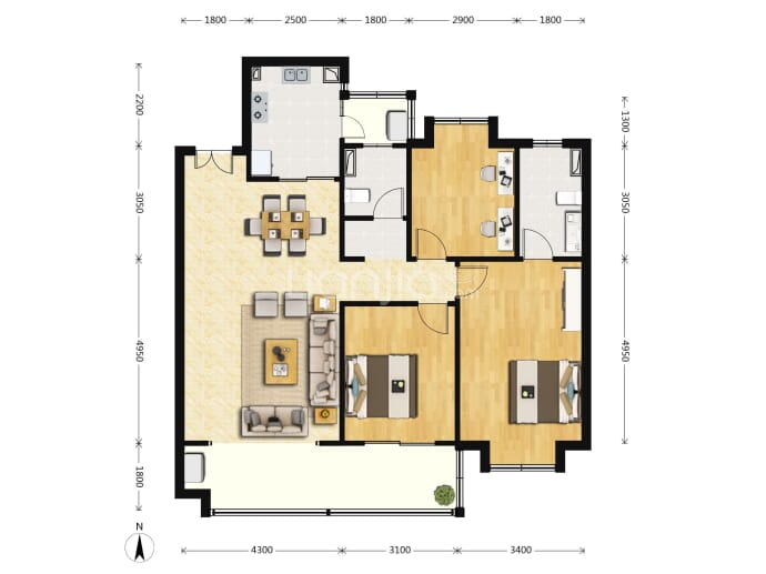 建投朝朝暮暮--建面 126m²