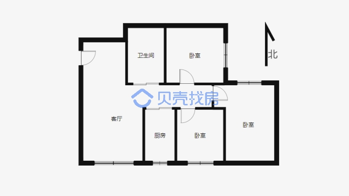 北京北路电梯房 房东诚心出售 买房 包含车位-户型图