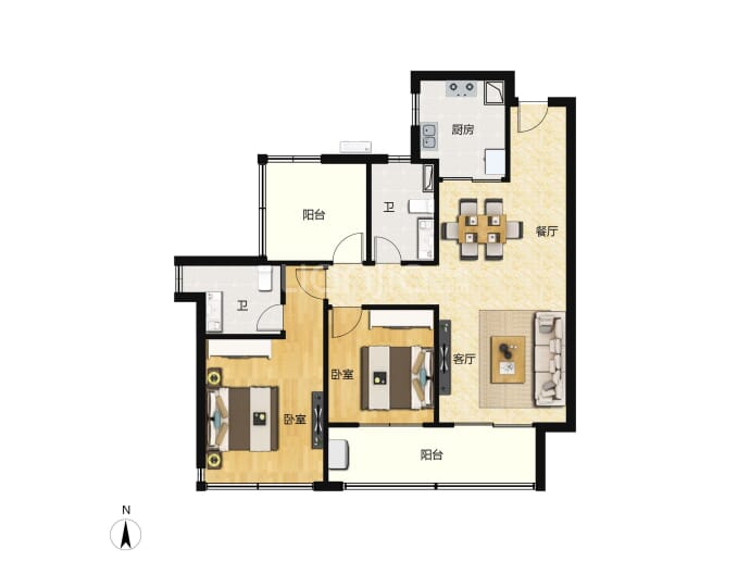 保利大都汇--建面 95m²