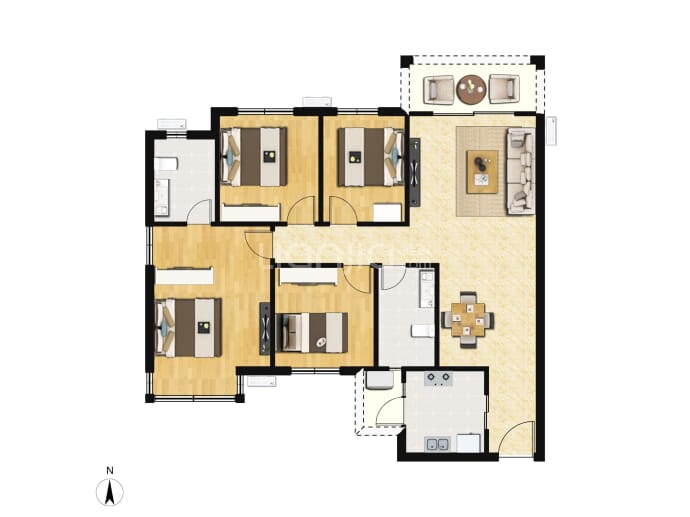 路桥·壮美山湖--建面 120m²