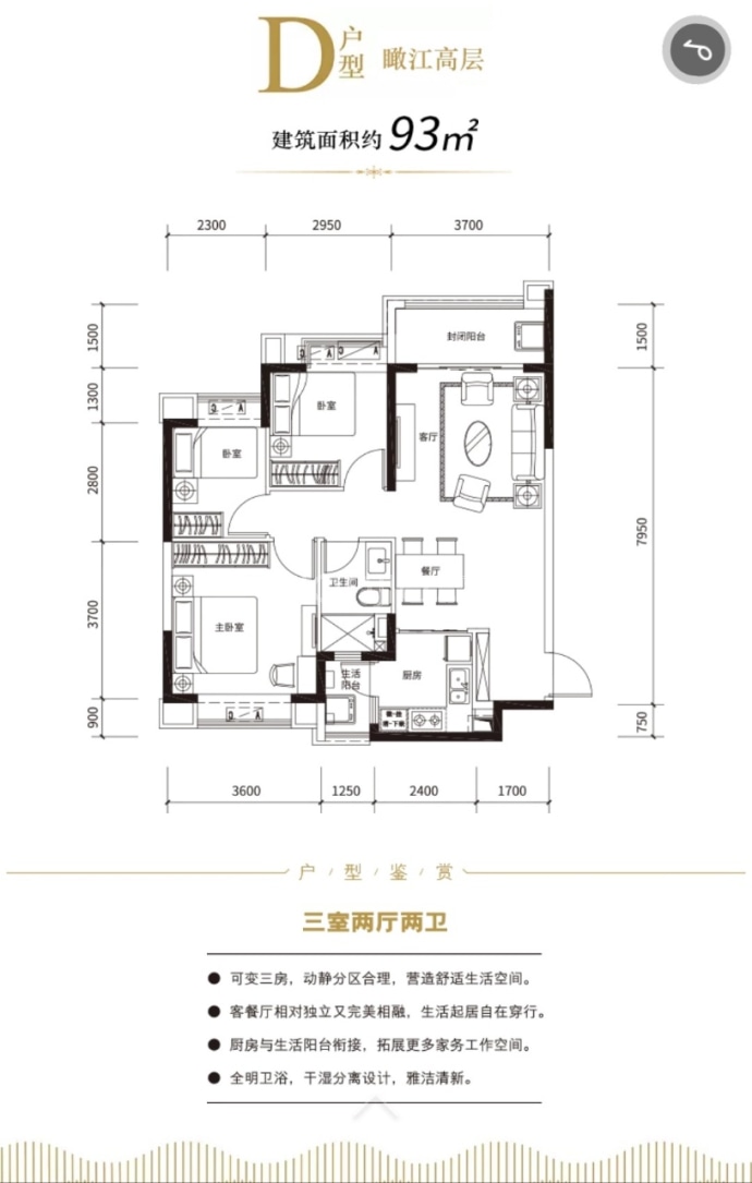 万州恒大御景半岛--建面 93m²