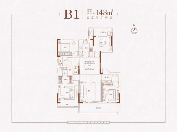 星联揽月湾--建面 143m²