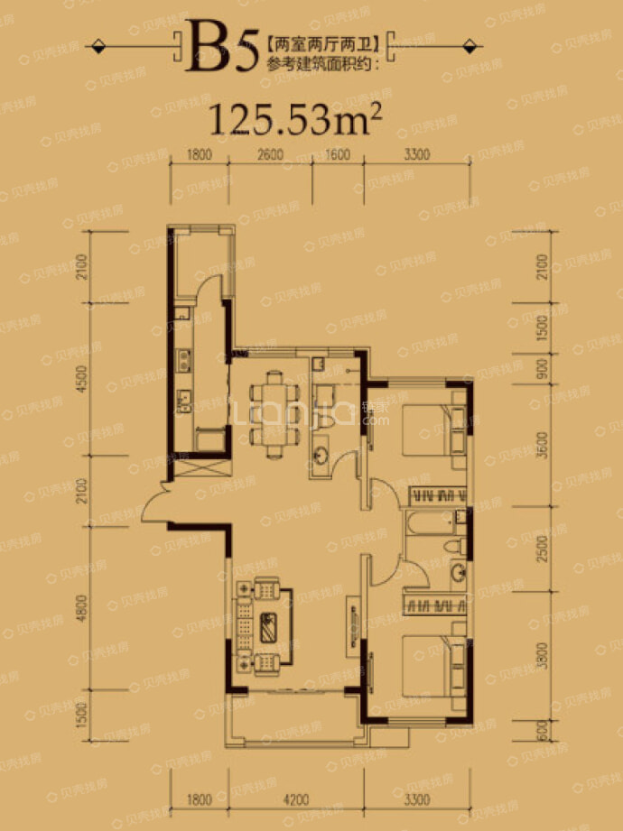 爱达·壹号--建面 125.53m²