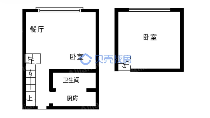 汇金广场精装修单身公寓 拎包入住-户型图