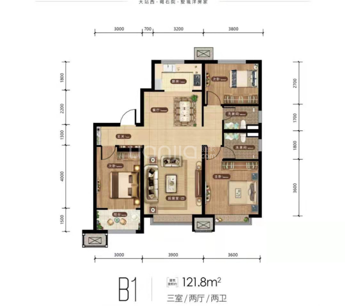 安联江山樾--建面 121.8m²