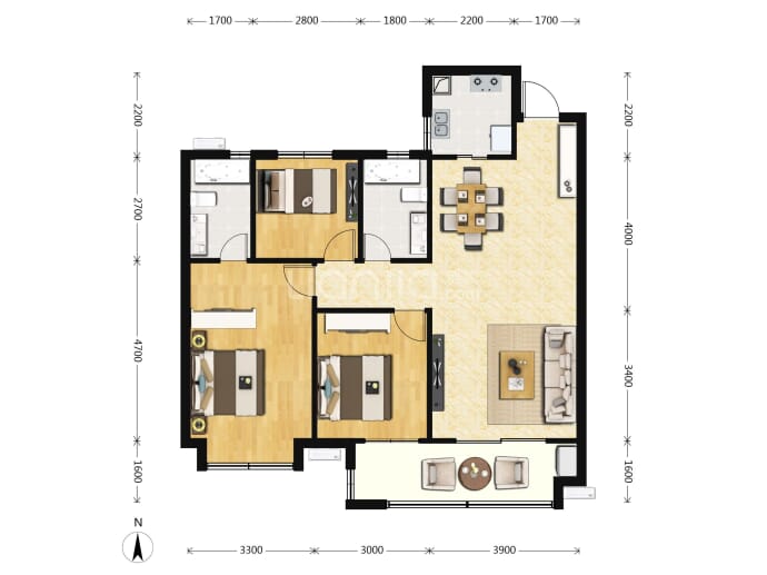 江山里--建面 109m²