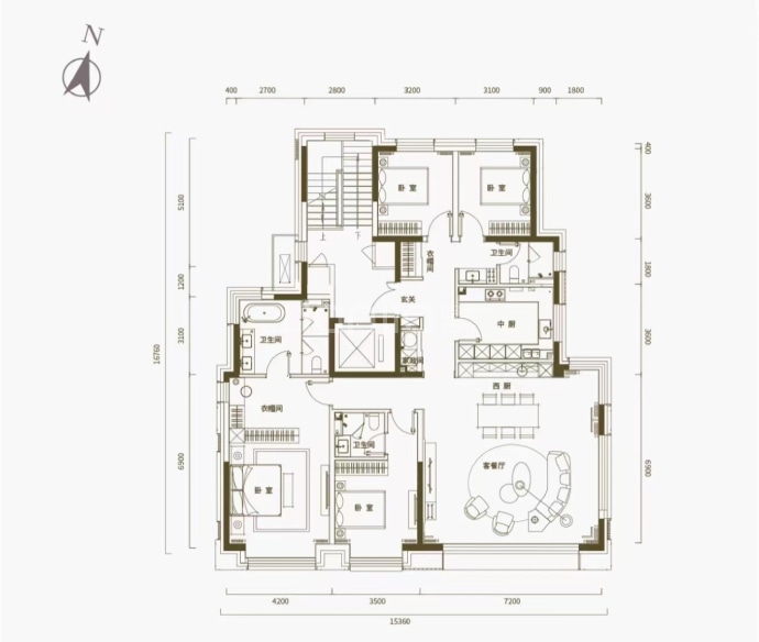 天恒广安印香山--建面 237m²