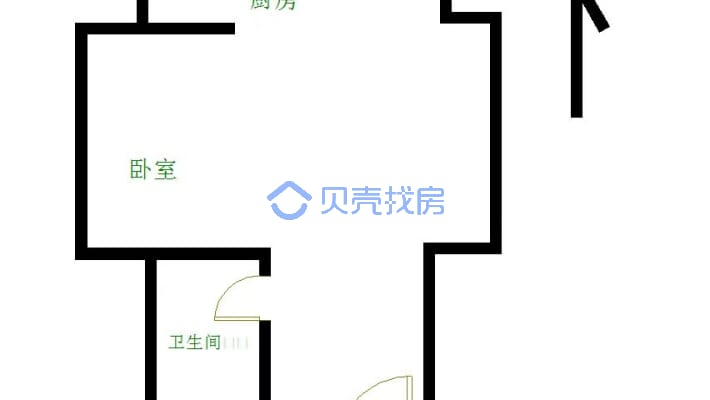 蓝天·世贸中心 1室1厅 东-户型图
