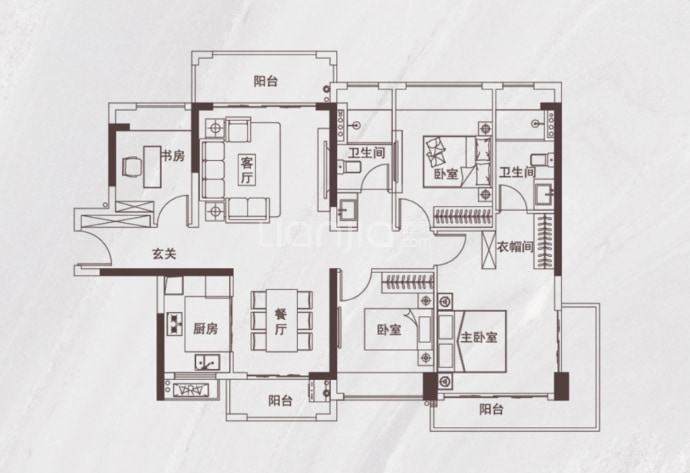 中粮珑湾祥云--建面 134m²