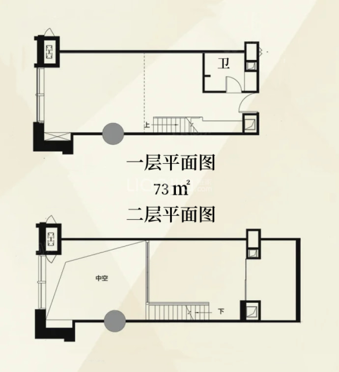 新睿广场--建面 73m²