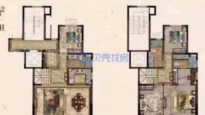 海天连城别墅，毛坯房，随意装，带地下室四层半-户型图