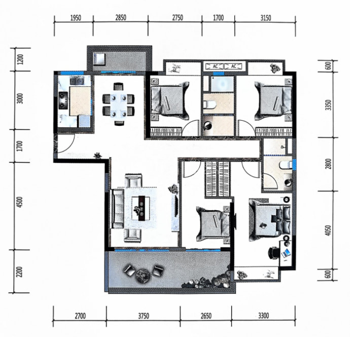 长裕公馆--建面 143.32m²