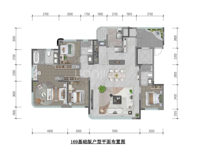 保利新川天珺--建面 169m²