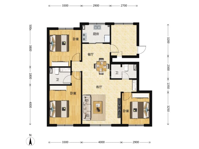 华恒·海堂府--建面 109.42m²