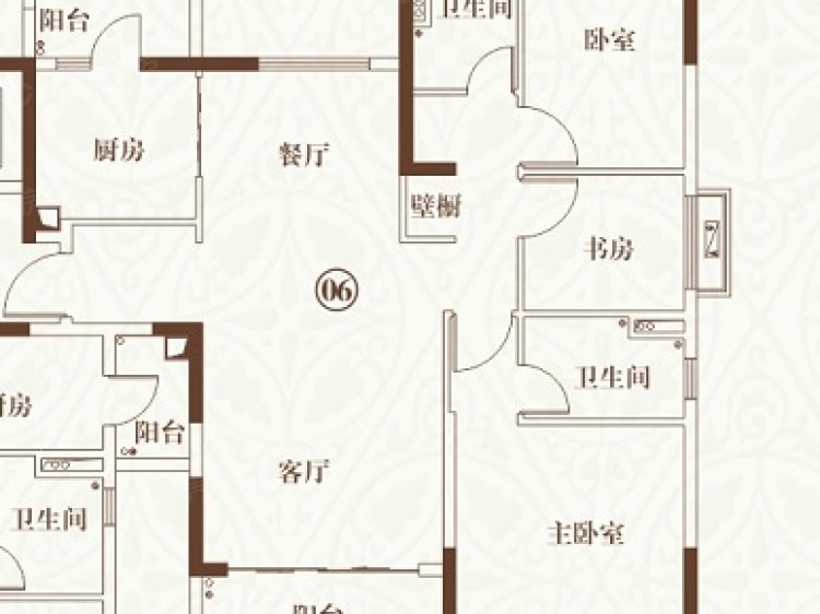 恒大云东海3室2厅2卫户型图