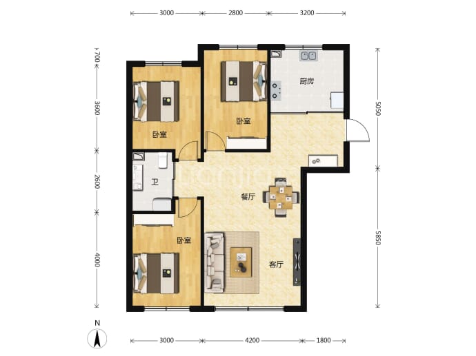 万盛珑玺A区--建面 109m²