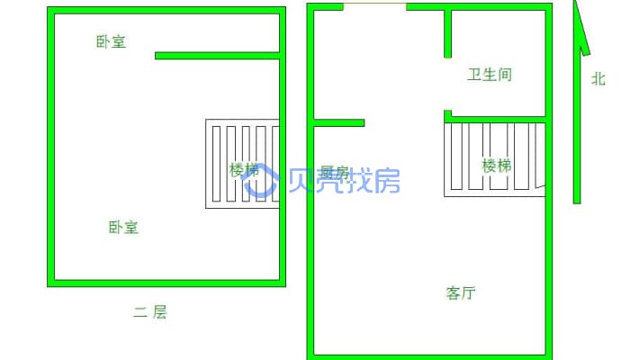 石榴·翡翠山 1室1厅 南-户型图