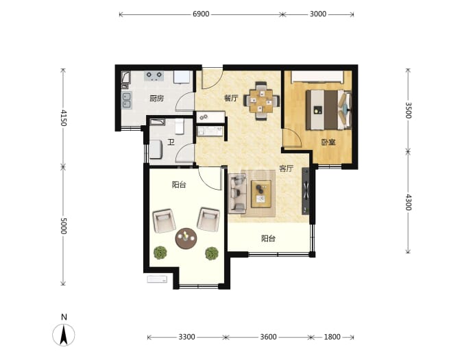 三湘印象森林海尚城--建面 80m²