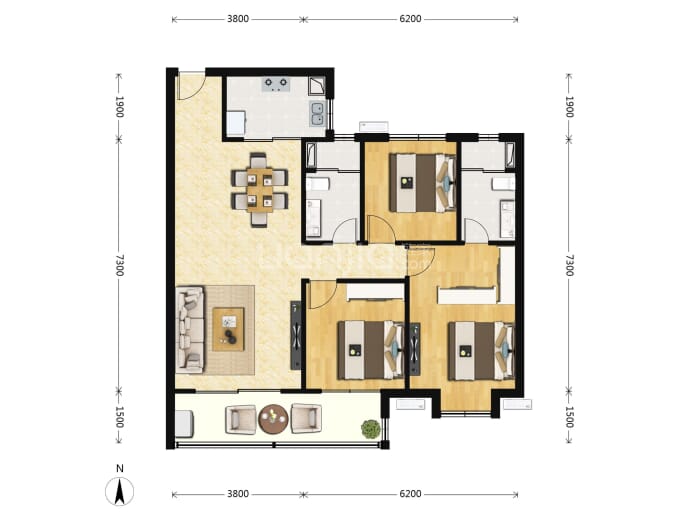 印江山--建面 108.63m²