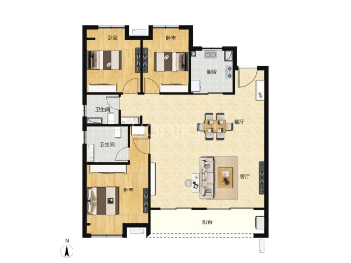 福星华府琛境--建面 129m²