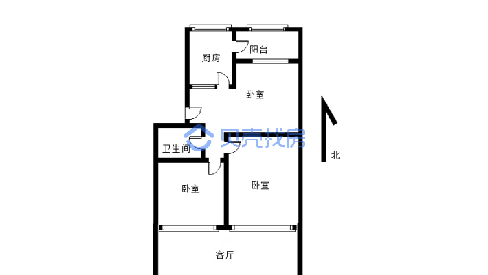 二中小区 三居室有小棚 诚心卖，随时看-户型图